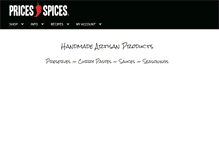 Tablet Screenshot of pricesspices.com